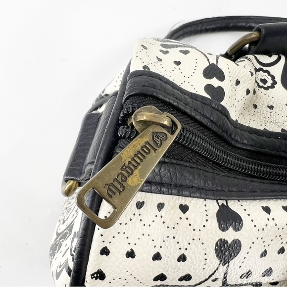 ✅ Disney Parks Loungefly Sugar Skull Black & White Satchel Purse - Picture 6 of 8